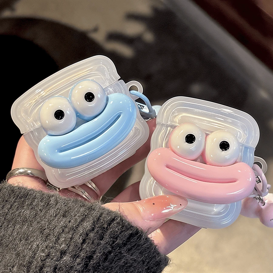 1 个可爱香肠嘴耳机盒，兼容 Pro3/Pro2/1、AirPods2/3/Pro、AirPods4，情侣/好友礼物