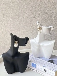 Resin Side Portrait Neck Mannequin Necklace Display Stand Mannequin Stand Earring Display Stand, Can Be Used As A Small Home Ornament