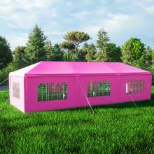 10x30' Wedding Party BBQ Garden Canopy Tent Outdoor Gazebo With 8 Removable Sidewalls - Pink - View 1