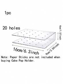 1个亚克力透明棒棒糖/蛋糕棒棒糖展示架,20/15孔棒棒糖展示架,蛋糕棒棒糖展示架,糖果展示架,适用于婚礼、生日派对、万圣节等场合,蛋糕棒棒糖展示架,透明亚克力蛋糕架,甜点展示架,生日派对餐桌装饰 - 彩色 - 查看 10