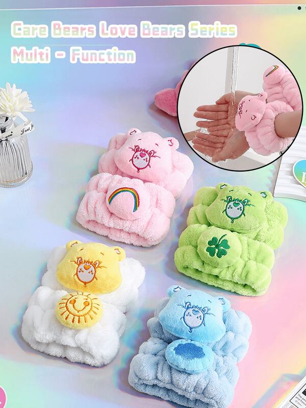 The  Series Premium Soft Flannel Wristbands, Muitiple Colors Available, Offering A Multi-Functional And Cute Accessory For All Ages, Soft Flannel Material And Feature A 360° Snug Fit For Comfort, Practical For Daily Use And Travel, Decorative Accessories, Perfect For Both Bath And Cleaning Tasks