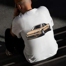 Men's T-Shirt Printed Sports Car 100% Cotton Everyday Comfort Style Sizes S To XL - 白色 - 查看 1
