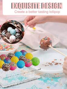 1个亚克力透明棒棒糖/蛋糕棒棒糖展示架,20/15孔棒棒糖展示架,蛋糕棒棒糖展示架,糖果展示架,适用于婚礼、生日派对、万圣节等场合,蛋糕棒棒糖展示架,透明亚克力蛋糕架,甜点展示架,生日派对餐桌装饰 - 彩色 - 查看 4