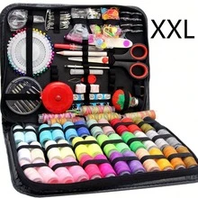 1pc Portable Sewing Kit, Home Sewing Tools, Thread Box Mending Needles, Suitable For Beginners, Adults, Summer Camp, Travelers And Families, With Storage Bag (Thread And Accessories Color Random)