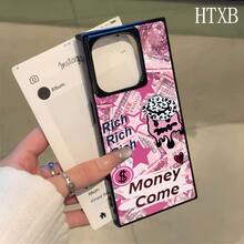 Teléfono con diseño de bloque de billetes rosas, compatible con las series 16 Pro, 16, 15 Pro, 14, 14 Plus, 13, 13 Pro, 12 Pro y 12 Pro. Diseño a prueba de golpes con cobertura total, gran orificio, marco liso brillante y detalles llamativos. - Amarillo - Ver 4