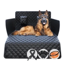 防水、防刮 SUV 货箱内衬 - 防尘防宠物毛发，易于清洁，涤纶材质，适合大多数车辆，全天候使用，全天候汽车垫 | 宠物垫 | 耐用的狗运输配件货箱内衬 - 黑與白 - 查看 4