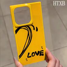 Funda con diseño de corazón, compatible con los modelos 16 Pro, 16, 15 Pro, 14, 14 Plus, 13, 13 Pro, 12 Pro y 12 Pro. Ofrece protección total contra golpes, una amplia abertura, un elegante marco brillante y una estética mejorada. - Amarillo - Ver 6