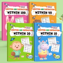 10-100 Addition And Subtraction Exercise Book: 64 Pages, With Answers, Step-By-Step Guidance, Used For Mental Arithmetic Training Within 100, Very Suitable For Students - Multicolor - View 2