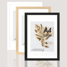 1/3pcs Black And Other Multi-Color A3A4A5 Photo Frames, 32x45cm/23x32cm/17x23cm Size High-End Metal Wall-Mounted Photo Frames, A4 Photo Frames With A5 Inch Print Pads, Black Poster Frames With Glass Photo Frames, Wall-Mounted Kits,