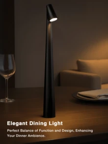 1 pieza Lámpara de mesa recargable inalámbrica, lámpara de barra portátil LED con 3 niveles de brillo regulable, lámpara de escritorio a batería LED, lámpara de mesa para exteriores para sala de estar, hogar, comedor - Multicolor - Ver 6