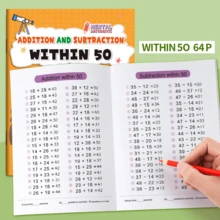 10-100 Addition And Subtraction Exercise Book: 64 Pages, With Answers, Step-By-Step Guidance, Used For Mental Arithmetic Training Within 100, Very Suitable For Students - Multicolor - View 9