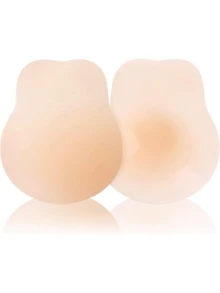 2/1 Pair Of Women's Silicone Adhesive Bras, Adhesive Bra Invisible Nipple Covers With Lifting Function, Suitable For Backless Strapless Dresses, Breathable And Anti-Exposure - Apricot - View 4