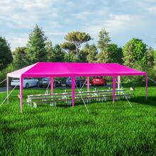 10x30' Wedding Party BBQ Garden Canopy Tent Outdoor Gazebo With 8 Removable Sidewalls - Pink - View 3