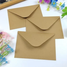 100 piezas de sobres de papel kraft en blanco de estilo minimalista, bolsillos rectangulares para oficina, invitaciones, invitaciones comerciales occidentales, bolsas de regalo para postales, envíos, carpetas, envoltorios de regalo, cartas de agradecimiento, sobres para cartas manuscritas
