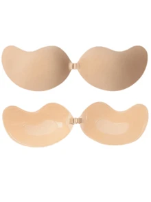 2Pcs Adhesive Bras: Silicone Adhesive Bras, Women's Invisible Bras, Strapless Bras For Backless And Strapless Dresses, No Nipple Cover Push Up Bras-(The Product Runs Small. It Is Recommended To Take The Next Size Up) - Multicolor - View 37