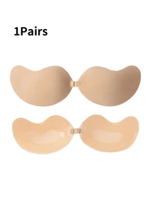 2/1 Pair Adhesive Strapless Push-Up Bra, Invisible Backless Sticky Bra, Seamless Bra For Dresses & Gowns, Mango-Shaped Bra, Lingerie & Pasties - Multicolor - View 28