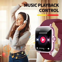 新款男女通用智能手表，支持通话/接听，追踪步数/卡路里/距离，多种运动模式，闹钟/来电/信息提醒，1.83英寸全触控屏幕，兼容安卓系统，是圣诞节、新年、情人节及其他节日的理想礼物。 - 彩色 - 查看 8