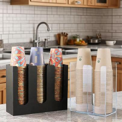 一次性纸杯PS杯架/纸杯水杯收纳架/多功能前台支架，咖啡厅杯架/酒吧收纳架。容量大，耐用，方便取放