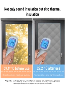 Tenda magnetica termoisolante per porta senza foratura con nastro magico, blocca odori e batteri per Natale/Ognissanti, stile zanzariera per finestra