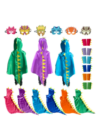 1pc Halloween Dinosaur Costume Cape, Kids Costume Dragon Outfit For Girls Boys Birthday Party Cosplay Dress Up, Halloween Costume, Halloween Party Supplies