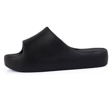 Women's Comfortable Cloud Slide Free Platform Flip Flops Promotion EVA Sandal - 黑色 - 查看 3