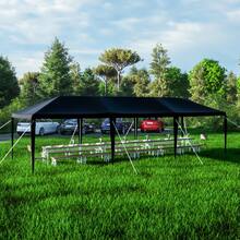 10x30' Wedding Party BBQ Garden Canopy Tent Outdoor Gazebo With 8 Removable Sidewalls - màu đen - Xem 3