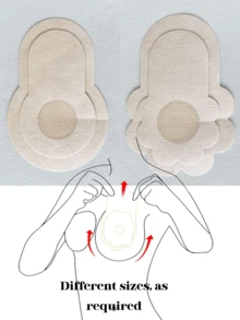 20/30Pcs Plus Size Lift Set | Stealth Chest Strap + Nipple Covers | Push Up Anti-Sag For Large Breasts - Nhiều màu - Xem 1