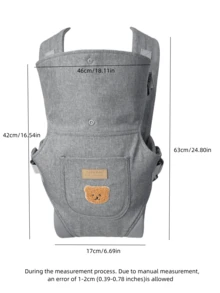 2-In-1 Lightweight Baby Carrier, Front Facing & Back Carrying, All Season Use