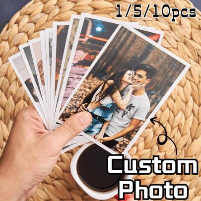 Personliga fototryck för par - Anpassade årsdags- och alla hjärtans dag-presenter till honom/henne | Välj 1, 5, 10 stycken | Unika romantiska presenter till pojkvän, flickvän, bästa vänner | Hjärtliga presenter till födelsedagar, årsdagar | Färdiga att rama in kärlekshistoria-konst. Presenter till henne, presenter till honom, parfoton, julklappar, juldekorationer, Thanksgiving-presenter, nyårspresenter, festdekorationer.