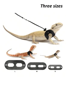 3 Packs Adjustable Lizard Leash Set - Small Reptile Harness For Bearded Dragon, Chameleon & Outdoor Walking (S/M/L) - Multicolor - View 12