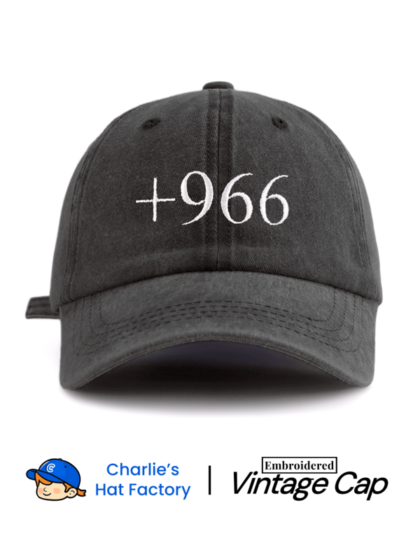 1 قطعة قبعة بيسبول مطرزة بالرقم +966 ، كلاسيكية عصرية ناعمة ذات شريط امتصاص العرق قابلة للتعديل، خفيفة الوزن متعددة الاستخدامات، قبعة أب عتيقة مناسبة للرياضة والاستخدام اليومي والحفلات والعطلات، هدية مثالية للعائلة والأصدقاء