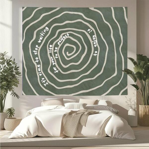 Conjunto de Tapeçaria com Padrão de Ondas, Arte Fofa, Tapeçarias de Parede de Poliéster, Bandeira de Parede com 79*58 Polegadas para Decoração de Quarto, Aniversários, Volta às Aulas, Presentes de Halloween para Homens e Mulheres, Incluindo Pacote de Instalação Gratuito