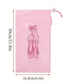1pc Portable Mesh Dance Bag, Shoe Storage Bag For Women Ballet Drawstring Shoe Bag, Reusable High-Quality Shoe Bag