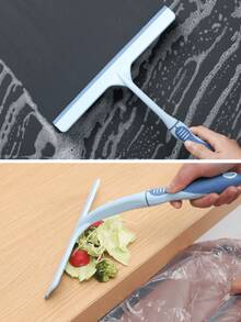 1 件全新家用浴室玻璃刮刀、汽车窗户清洁剂、窗户、地板、瓷砖、墙壁清洁刷、硅胶防滑玻璃刮刀清洁工具、清洁用品 - 彩色 - 查看 9