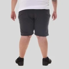 Bermuda Shorts Sweatpants Plus Size Men's Christian 5 Solas Curvel Gym Workout - 深灰色 - 查看 2