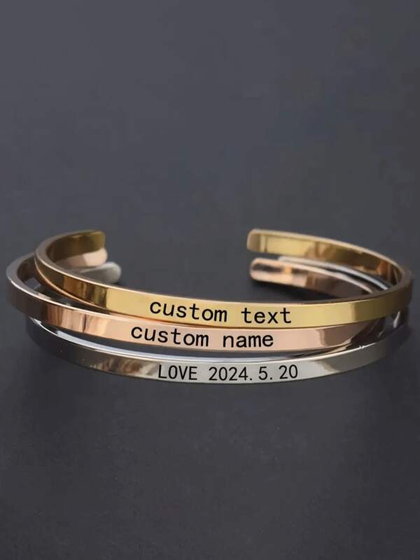 1 Stück personalisiertes Buchstaben-Armband, individuell beschriftetes Armband, modischer individueller Schmuck - individuell beschriftetes Armband, personalisiert, einfach, modisch, exquisit, Namensarmband, Geburtstagsgeschenk für sie, Weihnachtsgeschenk, handgemachter Schmuck, Geschenk für Mutter
