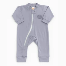 Kit 2 Macacão Infantil Bebê Menina Com Fechamento Em Zíper Super Macio - Rosa Pink + Lilás - Visão 6