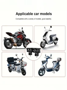 12V 24V Motorcycle LED Spotlight Driving Headlight White/Yellow Mini LED Fog Lamp Off-Road LED Strip For Cars - Black - View 2