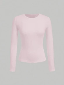 A Customizable Ladies' Long-Sleeve Shirt Lets You Add Your Own Photo And Text For Personalization, Making It A Comfortable Option. - Multicolor - View 4