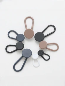 5pcs Adjustable Waistband Extender Buttons, No-Punch Jeans Expansion Buckles, Removable Stretch Fasteners, Casual Streetwear Style, Hand Wash Or Dry Clean, Plastic Material, Ideal For Weekend And Daily Wear - Multicolor - View 5