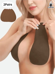 Sutiã adesivo invisível para elevação dos seios 4/2/1 par | Bojo B-E com suporte reforçado | Design sem alças com corte sob medida | 3 cores para um estilo impecável