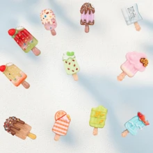 逼真卡通冰淇淋树脂食物玩具DIY配件，奶油啫喱发夹材料，树脂DIY奶油啫喱配件，桌面摆件，摄影道具，娃娃屋家具装饰，手工DIY，动漫制作场景及各种微缩艺术场景，家居模型模拟场景，桌面摆件，摄影道具，娃娃屋装饰，节日礼物，生日礼物，新年礼物，情人节礼物 - 彩色 - 查看 3