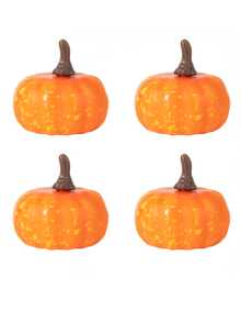 10/4pcs/Halloween Autumn Decoration Pumpkin Props Black White Yellow Pink Multicolor Selection Simulated Pumpkin Decoration Is Suitable For Courtyard Indoor Table Decoration Halloween Autumn Festival Decoration Supplies Home Decor Halloween Decor Room Decor - Yellow - View 6