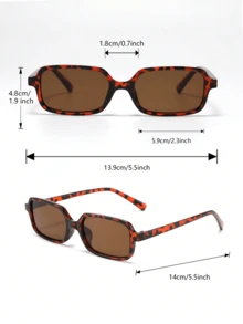 4pcs Women Plastic Cheetah Print Small Full Frame Tinted Lens Popular Design Personalized Vintage Fashion Glasses For Vacation Outfits,Family Outings,Outdoor Casual Activities,Date Night Outfits,Partywear,Driving Accessories