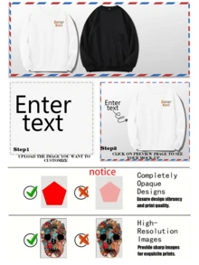 Customized Valentine's Day Text Crew Neck Sweatshirt, Customized Family Gathering Group Clothing, Infant/Friend/Couple/Pet Text, Autumn Clothes, Autumn Top, Women's Top, Winter Top, Autumn Woman, White Sweatshirt, Engagement Gift, Gift For Her, Holiday Gift, Valentine's Day Gift, Halloween Gift, Thanksgiving Gift, Christmas Gift, Anniversary Gift, Wedding Gift, Best Friend Gift - White - View 4