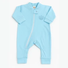 Kit 3 Baby Boy Rompers With Super Soft Zipper Closure - Green + Red + Light Blue - View 7