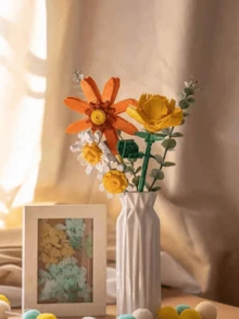 1 قطعة إناء بلاستيكي أبيض، إناء ذو مظهر سيراميكي زخرفي لترتيب الزهور، تصميم بسيط وبسيط للغرفة المعيشية والنوم والشرفة، مناسب للغرفة المعيشية وطاولة الطعام وخزانة التلفزيون، مصنوع من مادة البولي بروبلين، تصميم مقاوم للسقوط، رائع كهدية عيد ميلاد أو تخرج، ديكور المنزل، إناء زهور، إناء زجاجي