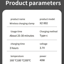 1 pieza Nuevo alisador de cabello inalámbrico portátil, clip para rizar y alisar, 3 niveles de temperatura ajustables, herramienta de peinado antifrizz y suave, carga USB, regalo de cumpleaños/Navidad/Halloween