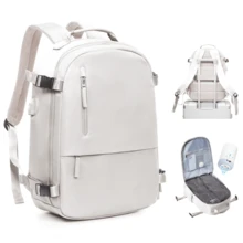 Floless 36升真空压缩旅行笔记本电脑背包，符合飞机随身行李尺寸要求，男女通用，可装14英寸笔记本电脑，防水，大容量周末旅行包，黑色，轻便 - 綠色 - 查看 11