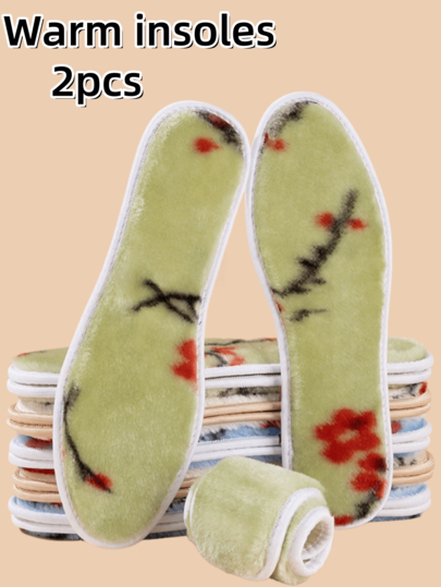 Winterliche Alpaka-Woll-Einlegesohlen, weich, flauschig, warm und dick, Fußwärmekissen für Frauen und Männer, atmungsaktiv für Schneestiefel und Schuhe